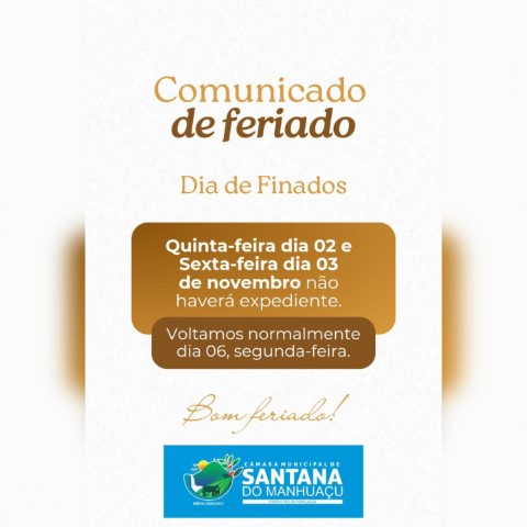 Comunicado de Feriado